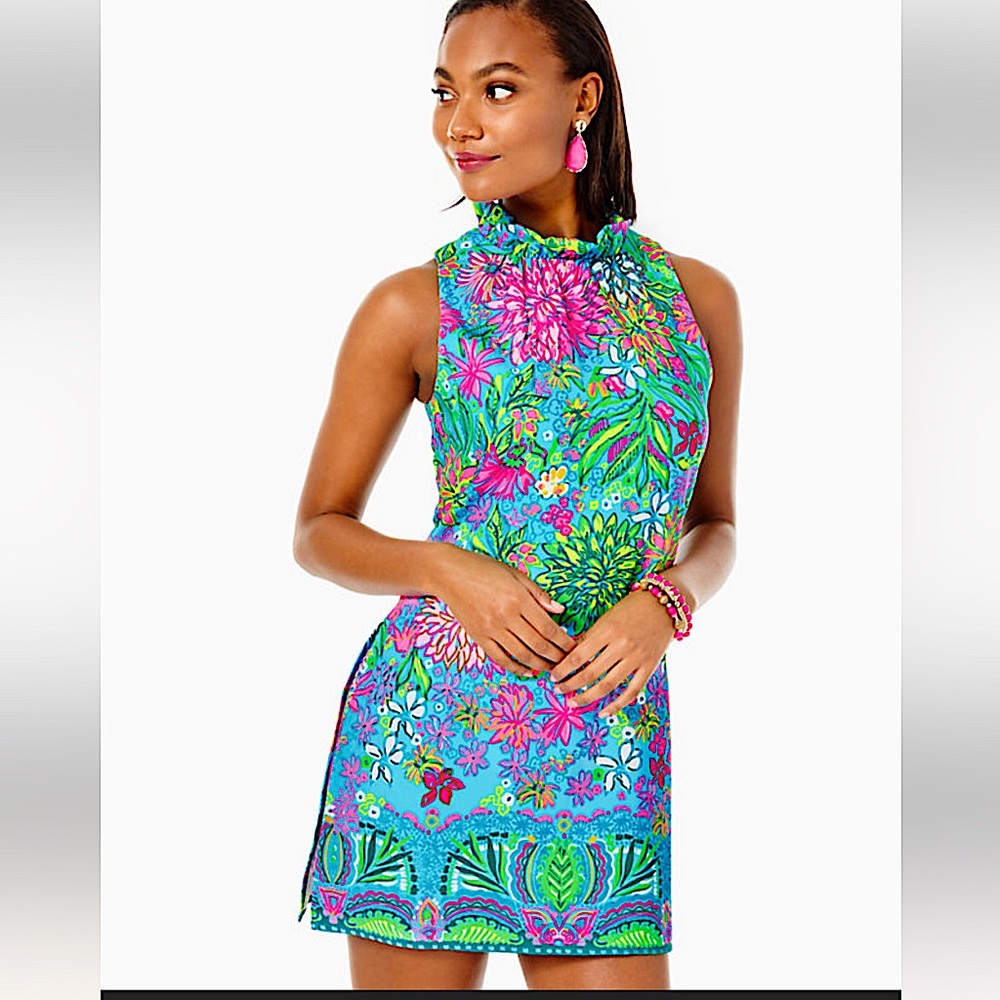 Lilly Pulitzer Adalina Ruffle Romper, Seabreeze Blue, Size 16 NWT